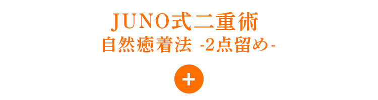JUNO式二重術 自然癒着法 2点留め